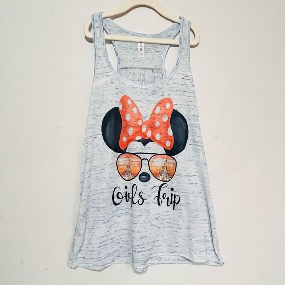 Bella Canvas Disney Minnie Mouse Girls Trip Tank Sz M EUC - Picture 1 of 4